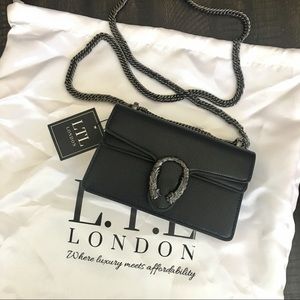 LTL LONDON Black Sienna Mini Bag Crossbody